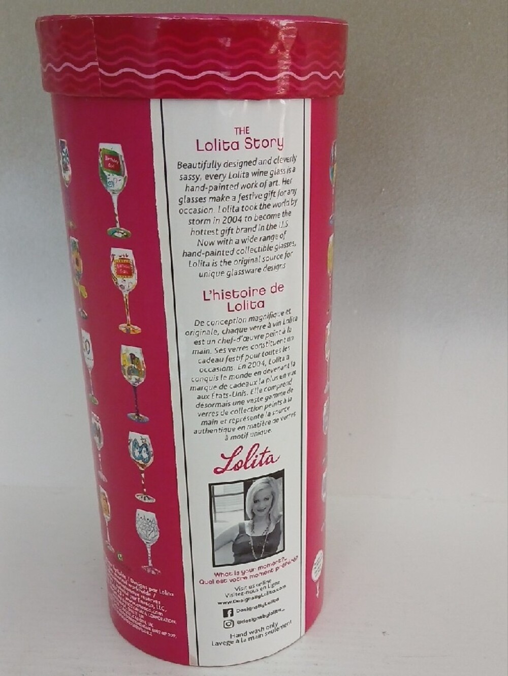 Lolita Pink Wine Glass - 60 And Sassy - Picture 2 of 4